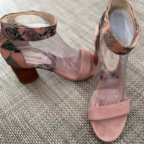 JEFFREY CAMPBELL Purdy Petal Pink Suede Floral Tapestry 9 - Picture 2 of 9